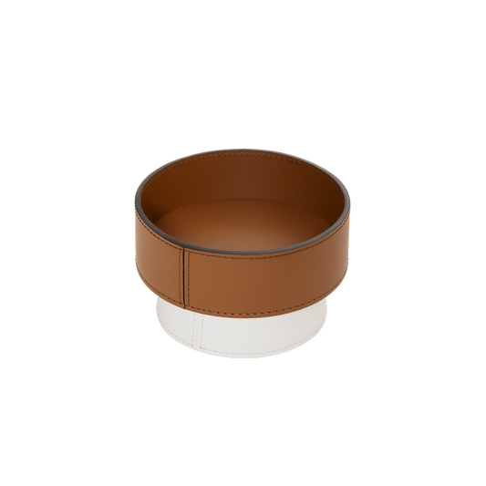 Rudi Zenit | Desk Set: Regenerated leather with contrasting base and smooth, matte finish, featuring a complete suite of accessories (desk blotter, pen holder, trays, and boxes) for organized and elegant workspaces | Office + Tech / Desk Sets & Organizers | 2Jour Concierge, your luxury lifestyle shop