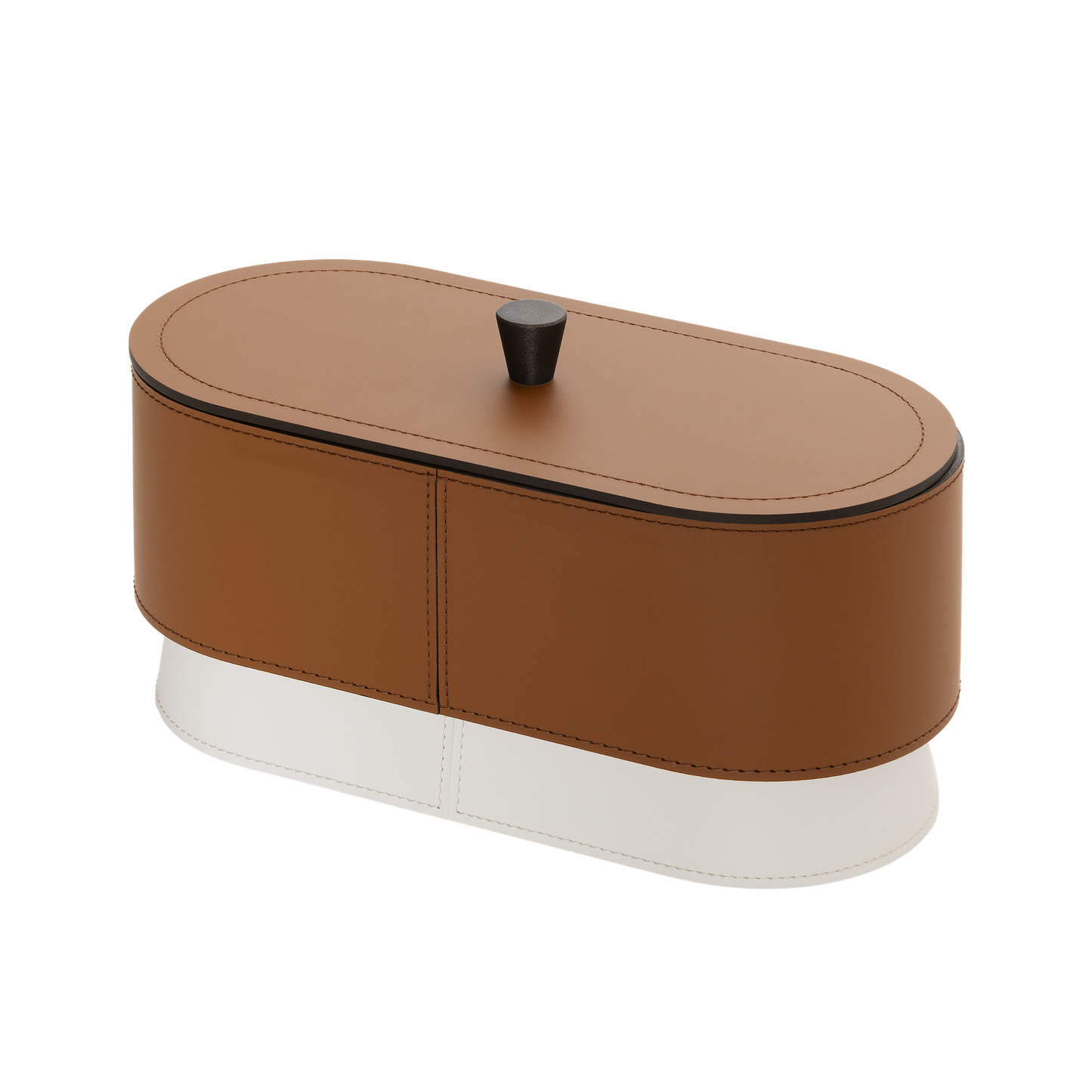 Rudi Zenit | Desk Set: Regenerated leather with contrasting base and smooth, matte finish, featuring a complete suite of accessories (desk blotter, pen holder, trays, and boxes) for organized and elegant workspaces | Office + Tech / Desk Sets & Organizers | 2Jour Concierge, your luxury lifestyle shop