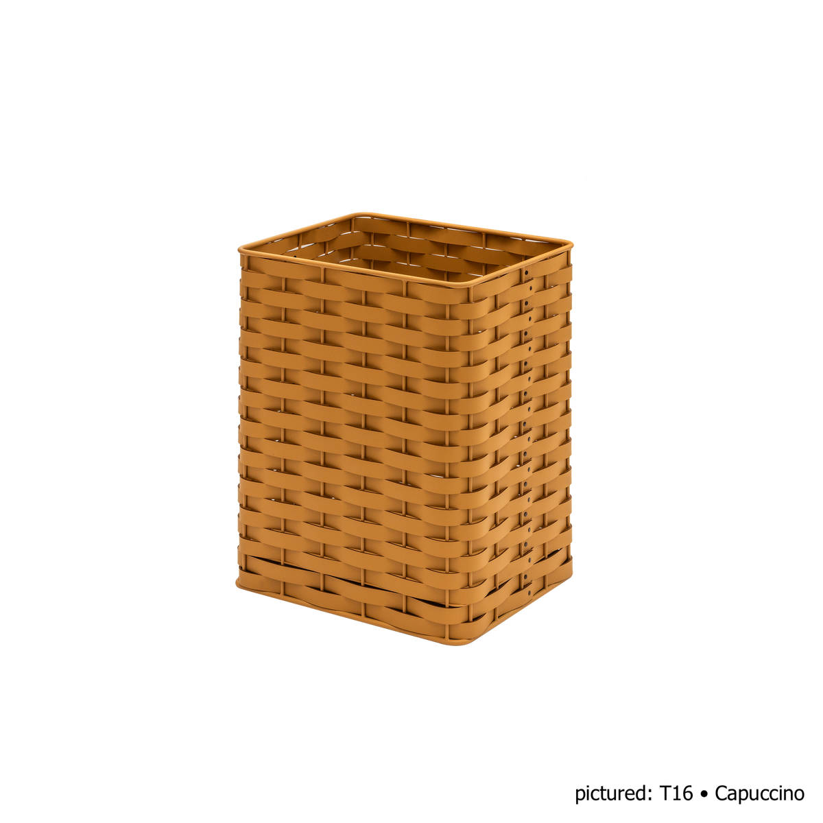 Rudi | Nassa Regular Laundry Basket: Dark-stained aluminum structure with Tecnocuoio® weaving — two sizes with or without lid, rubber feet or wheels | Storage | 2Jour Concierge, your luxury lifestyle shop | luxury laundry basket, Rudi Nassa, Tecnocuoio basket, designer laundry hamper, indoor outdoor basket