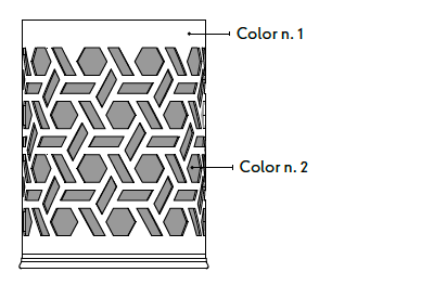 Bino Regenerated Leather Bin, Textured Bicolor with Metal
