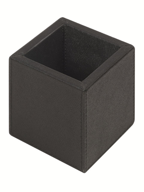 Giobagnara Tim Leather-Covered Wood Pen Holder | Elegant and Functional Design | Wood Base Covered in Fine Leather | Perfect for Organizing Pens and Pencils | Explore a Range of Luxury Desk Accessories at 2Jour Concierge, #1 luxury high-end gift & lifestyle shop