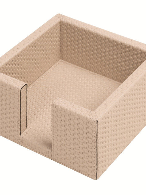 Giobagnara Baldo Leather-Covered Wood Block Notes Holder | Elegant and Functional Design | Crafted from Luxurious Leather and Wood | Perfect for Keeping Your Notes Organized | Explore a Range of Luxury Desk Accessories at 2Jour Concierge, #1 luxury high-end gift & lifestyle shop