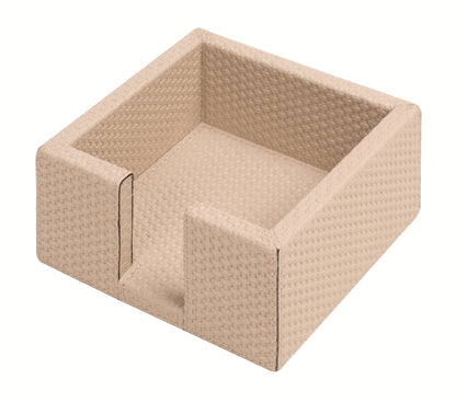 Giobagnara Baldo Leather-Covered Wood Block Notes Holder | Elegant and Functional Design | Crafted from Luxurious Leather and Wood | Perfect for Keeping Your Notes Organized | Explore a Range of Luxury Desk Accessories at 2Jour Concierge, #1 luxury high-end gift & lifestyle shop