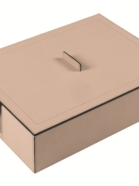 Giobagnara Leopold Leather-Covered Wood A4 Paper Tray With Lid | Luxurious Desk Organization | High-Quality Leather and Wood Construction | Keep Documents Neat and Tidy in Style | Discover Premium Desk Accessories at 2Jour Concierge, #1 luxury high-end gift & lifestyle shop