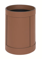 Otto Leather Wastepaper Bin With Waterproof Interior