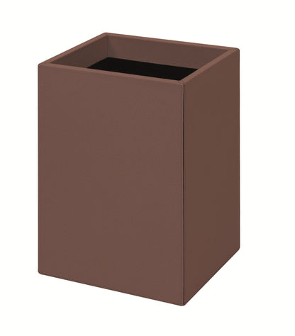 Giobagnara Walter Leather-Covered Wood Wastepaper Bin | Crafted from wood and covered in luxurious leather | Elegant design for any office or living space | Discover premium lifestyle pieces at 2Jour Concierge, #1 luxury high-end gift & lifestyle shop