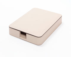 Polo Leather-Covered Wood A4 Paper Tray With Lid