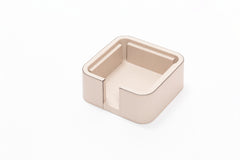 Polo Leather-Covered Wood Block Notes Holder