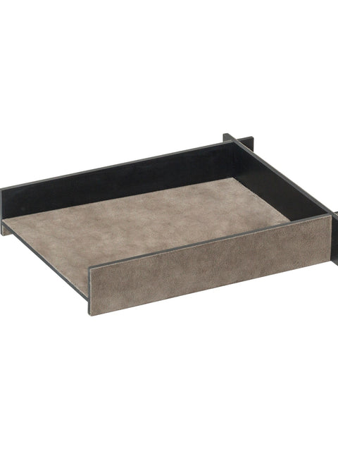 Giobagnara x Stéphane Parmentier Malaparte Suede Leather & Metal A4 Paper Holder | Stylish Desk Organizer | Premium Materials | Part of Malaparte Collection | Available at 2Jour Concierge, #1 luxury high-end gift & lifestyle shop