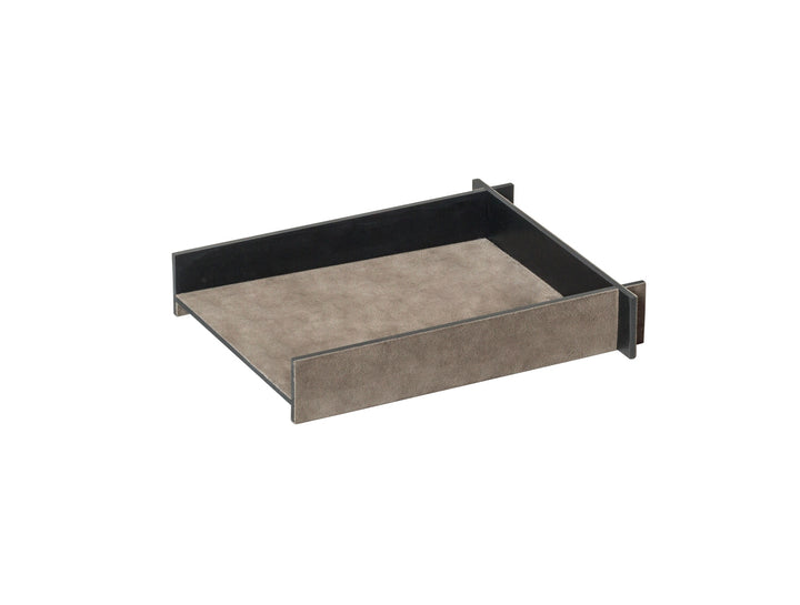 Giobagnara x Stéphane Parmentier Malaparte Suede Leather & Metal A4 Paper Holder | Stylish Desk Organizer | Premium Materials | Part of Malaparte Collection | Available at 2Jour Concierge, #1 luxury high-end gift & lifestyle shop