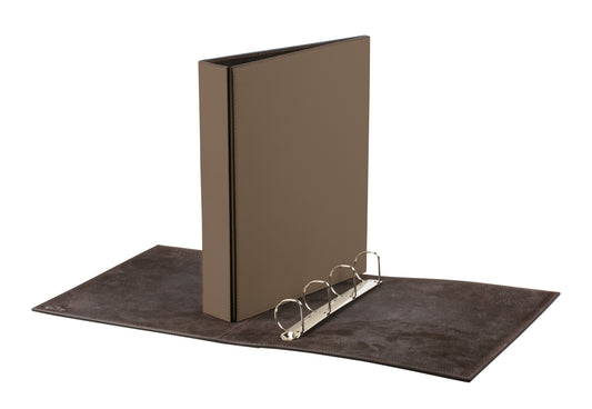Harvey 4-Ring Binder by Giobagnara | Leather cover and suede lining | 4 “D” rings Ø 4 cm | Office Supplies and Binders | 2Jour Concierge, your luxury lifestyle shop