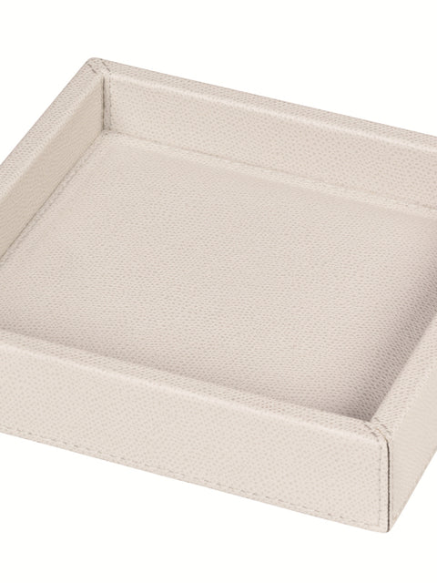 Soft Valet Tray by Giobagnara | Leather-covered wood structure with padded surface | Available in shapes: square, rectangular, long rectangular | Home Decor and Serveware | 2Jour Concierge, your luxury lifestyle shop







