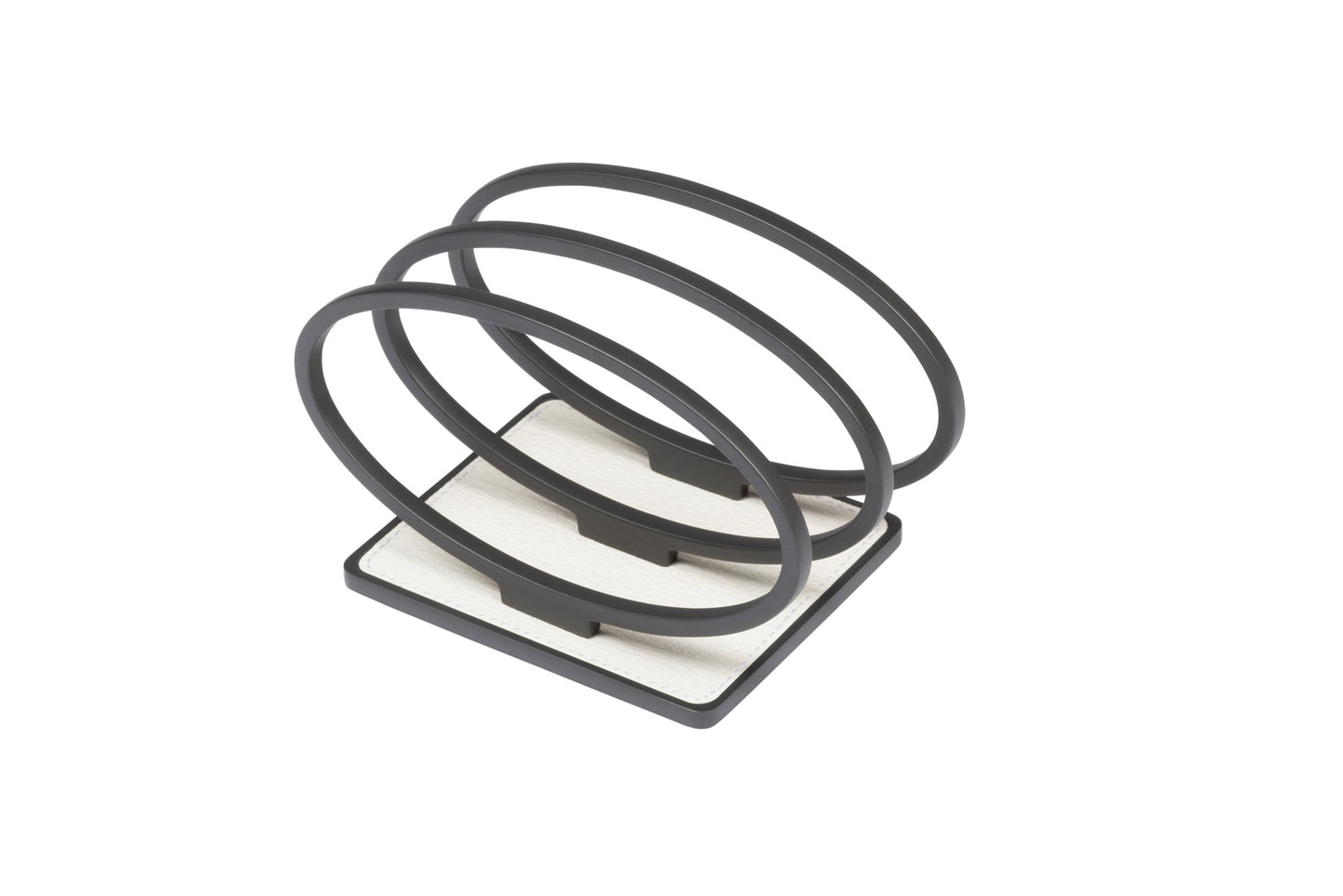 Wire Napkin Holder by Giobagnara | Metal structure with a fine leather insert, available in three finishes | Home Decor and Table Accessories | 2Jour Concierge, your luxury lifestyle shop