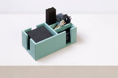 Party Leather-Covered Wood Bar Caddy