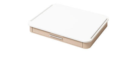 Saint-Germain Deluxe Leather-Covered Wood Coffee and Tea Drawer Organizer Box with Corian® Top
