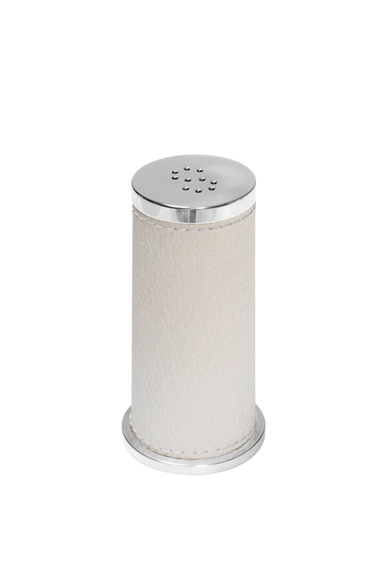 Giobagnara Otello Leather-Covered Stainless Steel Salt Shaker | Luxury Kitchen Accessories, Elegant Salt Shakers & Gift Items | 2Jour Concierge, #1 luxury high-end gift & lifestyle shop