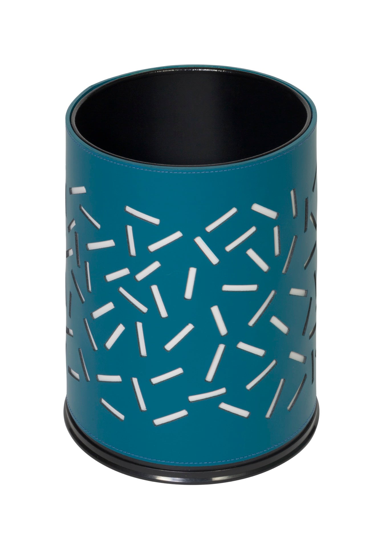 Rudi Bino | Bin with Metal: Metal structure clad in regenerated leather with smooth or patterned finish, available in multiple color combinations for elegant interior coordination | Office + Tech / Bins | 2Jour Concierge, your luxury lifestyle shop