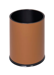 Bino Regenerated Leather Bin, Smooth with Metal