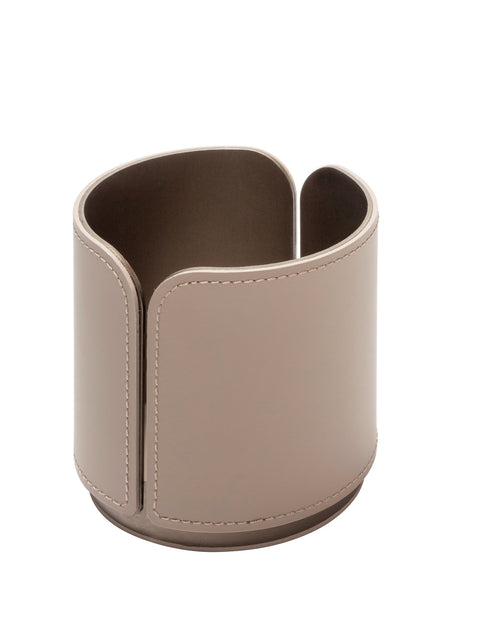Rudi Tour | Pen Holder: Regenerated leather with aluminum insert and smooth, matte finish, designed by Adam D. Tihany for organizing pens and pencils | Office + Tech / Desk Sets & Organizers | 2Jour Concierge, your luxury lifestyle shop