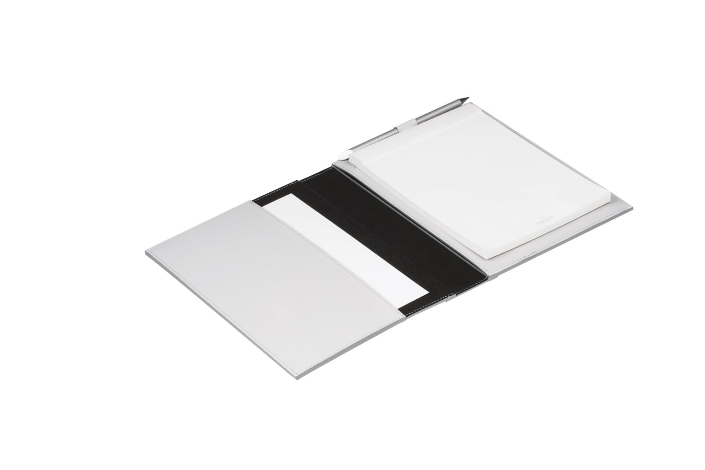 Regenerated Leather Notepad Holder with Fabric Interior