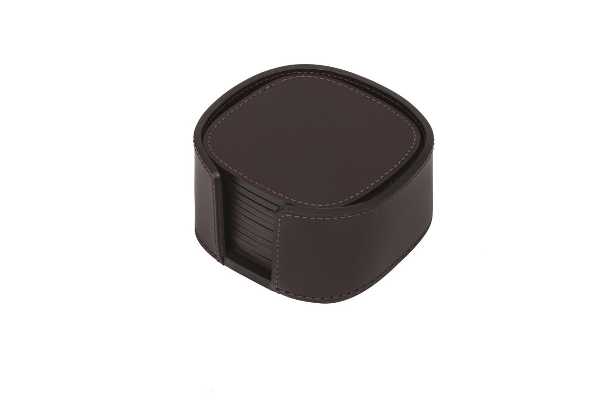 Acquerello Regenerated Leather Coaster Holder & 6/12 Coasters