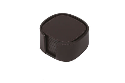 Acquerello Regenerated Leather Coaster Holder & 6/12 Coasters