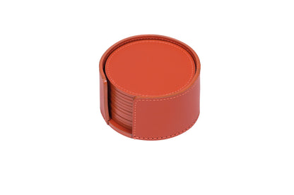 Acquerello Regenerated Leather Coaster Holder & 6/12 Coasters