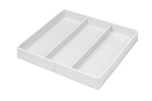 Rudi Ale | Cutlery Holder: Regenerated leather with divided compartments and smooth, matte finish, designed for organized cutlery storage on tables or buffets | Serveware & Hospitality / Napkin + Cutlery Holders | 2Jour Concierge, your luxury lifestyle shop