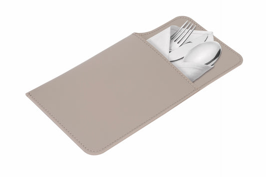 Rudi Ale | Single Cutlery Holder: Regenerated leather with smooth, matte finish, ideal for placing individual cutlery sets | Serveware & Hospitality / Napkin + Cutlery Holders | 2Jour Concierge, your luxury lifestyle shop