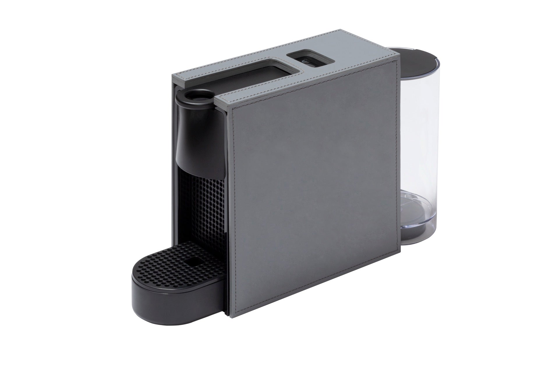 Rudi Essenza | Coffee Machine: Nespresso® system with regenerated leather cover and smooth matte finish, ideal for refined hospitality and in-room service | Serveware + Hospitality / Coffee Machines + Kettles | 2Jour Concierge, your luxury lifestyle shop