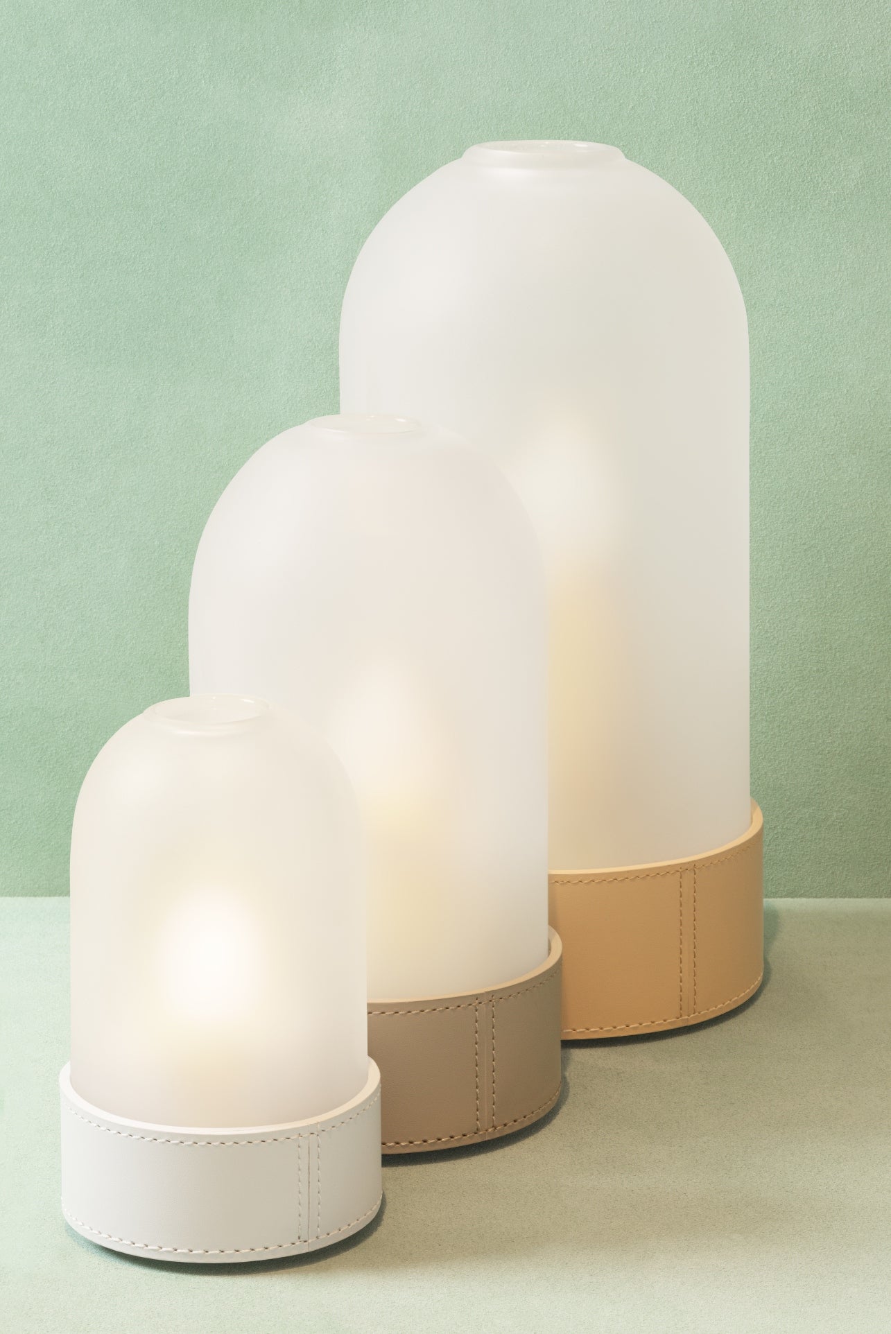 Hotaru N°1 Lantern by RUDI | Finest regenerated leather base with water-resistant and UV-resistant finish | Features a removable frosted borosilicate glass cap for a subtle, diffused glow | Versatile accent piece to create enchanting atmospheres | Home Decor and Lighting | 2Jour Concierge, your luxury lifestyle shop






