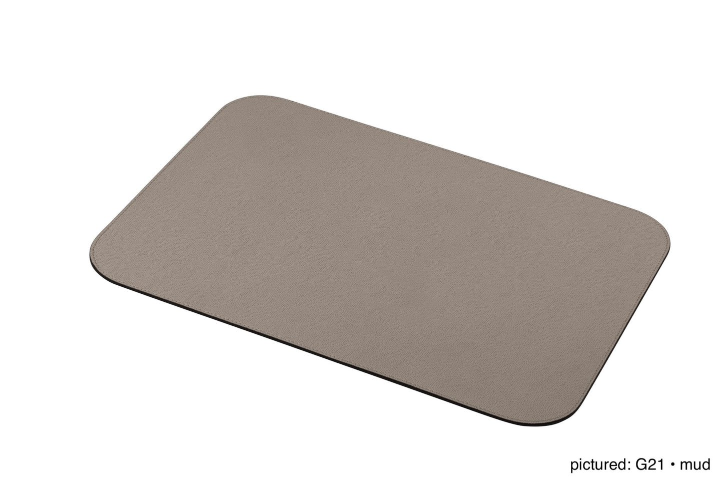 Giobagnara | Vanny Placemat: All-leather rectangular placemat with stitching and size options | Serveware + Hospitality / Placemats & Underplates | 2Jour Concierge, your luxury lifestyle shop | premium leather placemats for expensive interiors, dining tables, hospitality settings, and curated table compositions