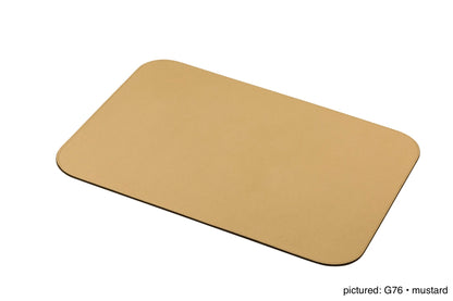 Giobagnara | Vanny Placemat: All-leather rectangular placemat with stitching and size options | Serveware + Hospitality / Placemats & Underplates | 2Jour Concierge, your luxury lifestyle shop | premium leather placemats for expensive interiors, dining tables, hospitality settings, and curated table compositions