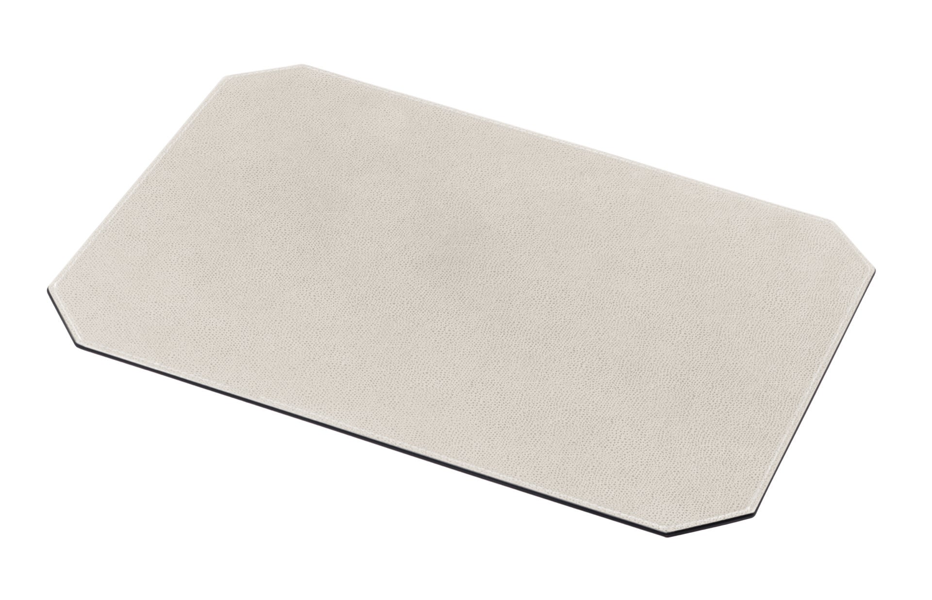 Giobagnara | Zac Placemat: All-leather faceted placemat with stitching and size options | Serveware + Hospitality / Placemats & Underplates | 2Jour Concierge, your luxury lifestyle shop | premium leather placemats for expensive interiors, dining tables, hospitality settings, and curated table compositions