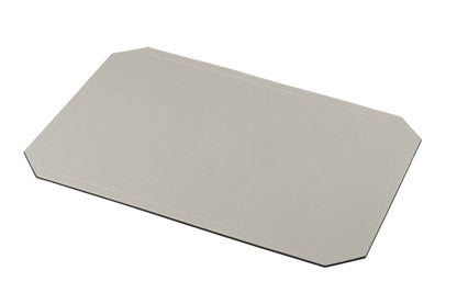 Giobagnara | Zac Placemat: All-leather faceted placemat with stitching and size options | Serveware + Hospitality / Placemats & Underplates | 2Jour Concierge, your luxury lifestyle shop | premium leather placemats for expensive interiors, dining tables, hospitality settings, and curated table compositions