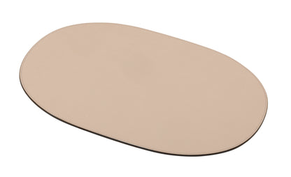 Giobagnara | Placemat Oval: All-leather oval placemat with stitching and size options | Serveware + Hospitality / Placemats & Underplates | 2Jour Concierge, your luxury lifestyle shop | premium leather placemats for expensive interiors, dining tables, hospitality settings, and curated table compositions