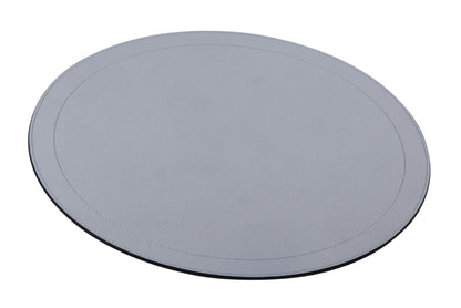 Giobagnara | Placemat Round: All-leather round placemat with stitching and size options | Serveware + Hospitality / Placemats & Underplates | 2Jour Concierge, your luxury lifestyle shop | premium leather placemats for expensive interiors, dining tables, hospitality settings, and curated table compositions