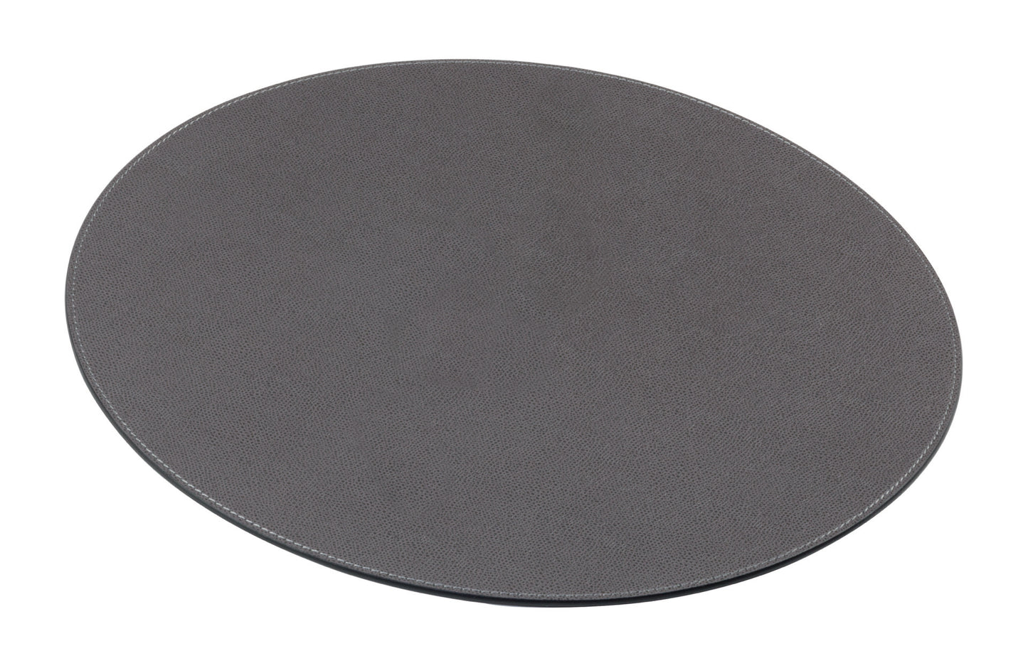 Giobagnara | Placemat Round: All-leather round placemat with stitching and size options | Serveware + Hospitality / Placemats & Underplates | 2Jour Concierge, your luxury lifestyle shop | premium leather placemats for expensive interiors, dining tables, hospitality settings, and curated table compositions