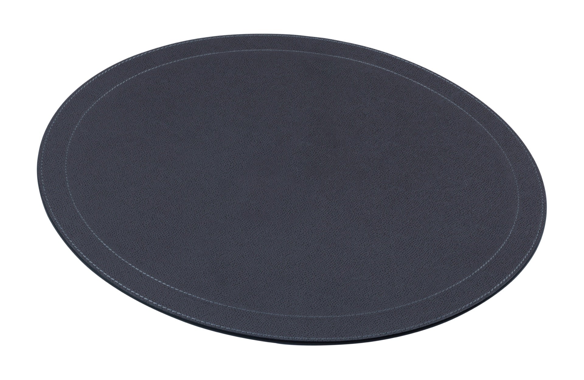 Giobagnara | Placemat Round: All-leather round placemat with stitching and size options | Serveware + Hospitality / Placemats & Underplates | 2Jour Concierge, your luxury lifestyle shop | premium leather placemats for expensive interiors, dining tables, hospitality settings, and curated table compositions
