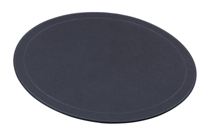 Giobagnara | Placemat Round: All-leather round placemat with stitching and size options | Serveware + Hospitality / Placemats & Underplates | 2Jour Concierge, your luxury lifestyle shop | premium leather placemats for expensive interiors, dining tables, hospitality settings, and curated table compositions