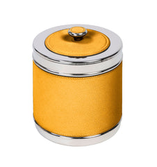 Ocean Leather-Covered Double-Chamber Steel Ice Bucket Small