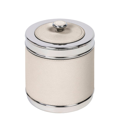 Ocean Leather-Covered Double-Chamber Steel Ice Bucket Small