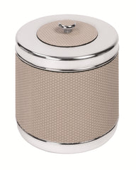 Ocean Leather-Covered Insulated Double-Chamber Steel Ice Bucket And Bottle Cooler Large