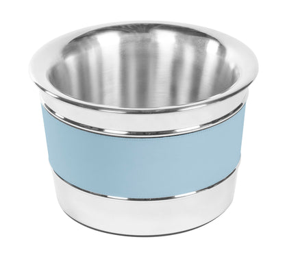 Ocean Leather-covered Steel Champagne Bucket with Optional Stand