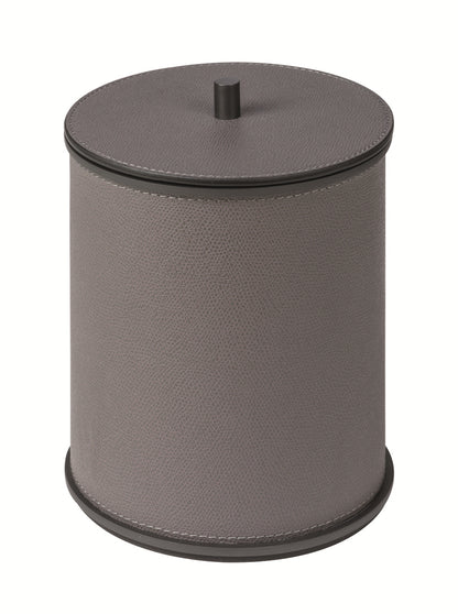 Giobagnara Positano Ice Bucket | Partially leather-covered insulated ice bucket with a double-chamber brass and stainless steel structure | Designed for elegance and functionality, complete with a lid | Bar Accessories | 2Jour Concierge, your luxury lifestyle shop