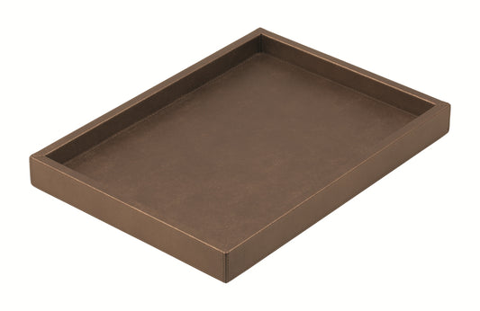 Giobagnara Osvaldo Tray | Leather-covered wood structure with two leather stripes underneath for easy grip | Rectangular shape | Elegant and functional design | Home Decor and Serveware | 2Jour Concierge, your luxury lifestyle shop