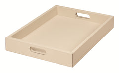 Shine Tray: Leather-Covered Wood, Rectangular