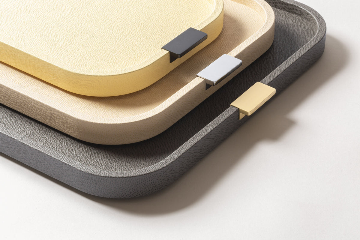 GIOBAGNARA Puccini leather-covered tray - 11