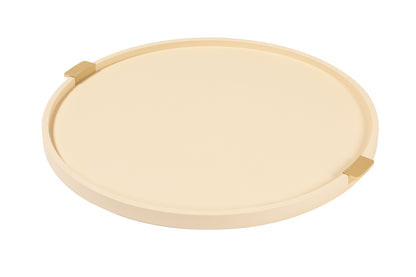 Giobagnara Puccini Round Leather-Covered Tray with Metal Handles | Elegant and Functional Design | Stylish Home Decor Accent | Explore a Range of Luxury Home Decor at 2Jour Concierge, #1 luxury high-end gift & lifestyle shop