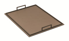 Defile Leather-Covered Metal Tray with Handles Rectangular Large
